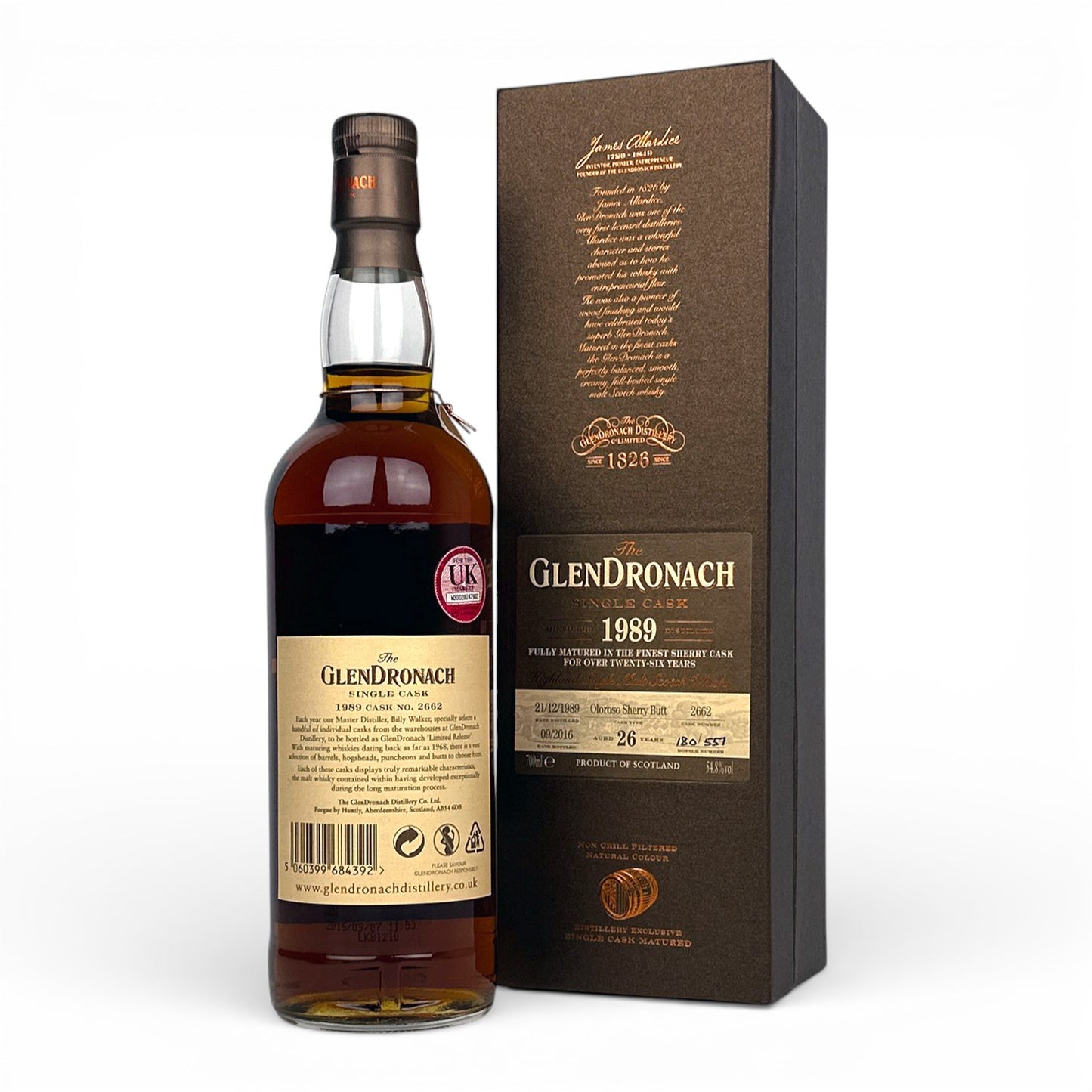 1989 Glendronach 26 Year Old Single Cask #2662