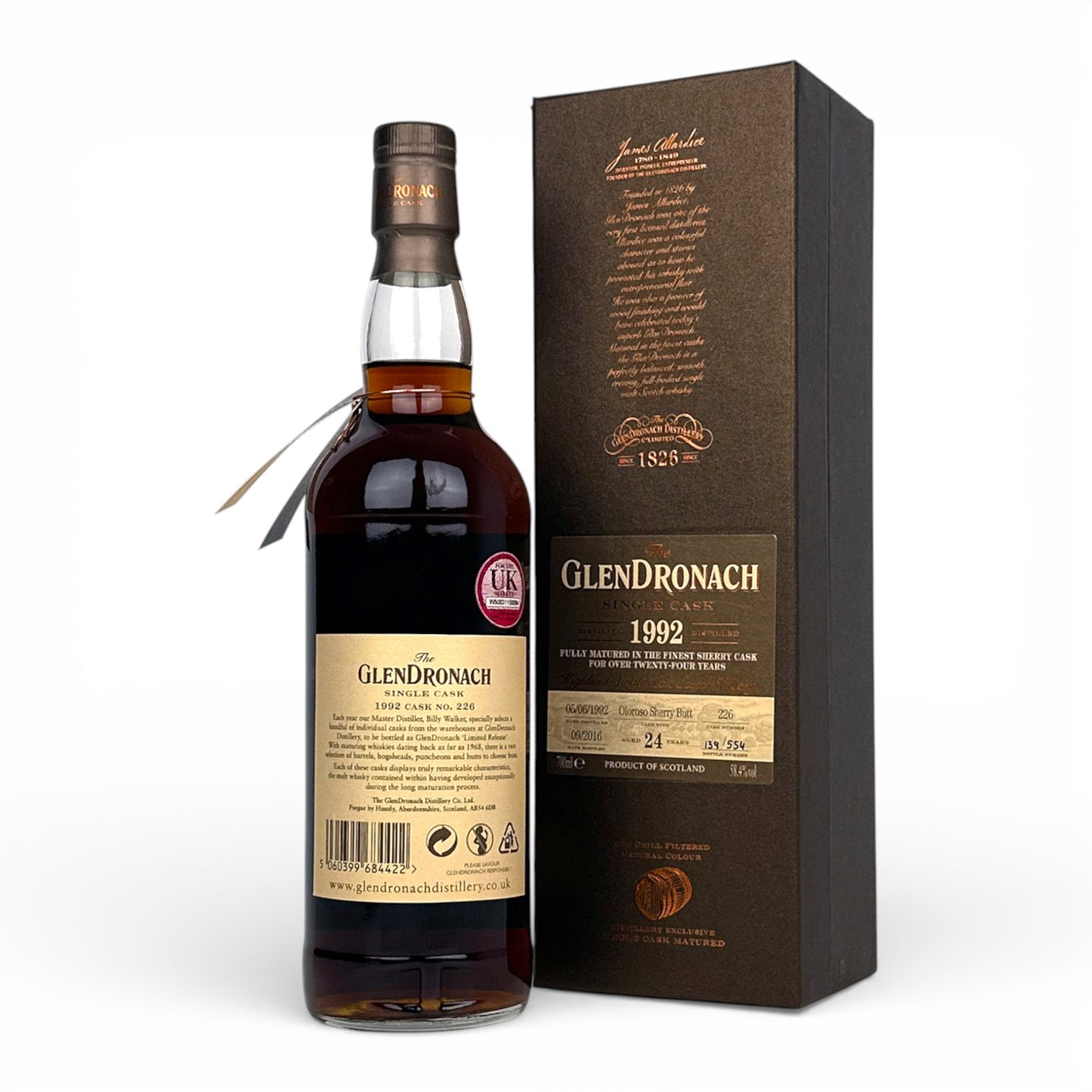1992 Glendronach 24 Year Old Single Cask #226 Oloroso Sherry Butt