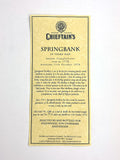 1974 Springbank 29 Year Old Single Cask #1778 Chieftain's