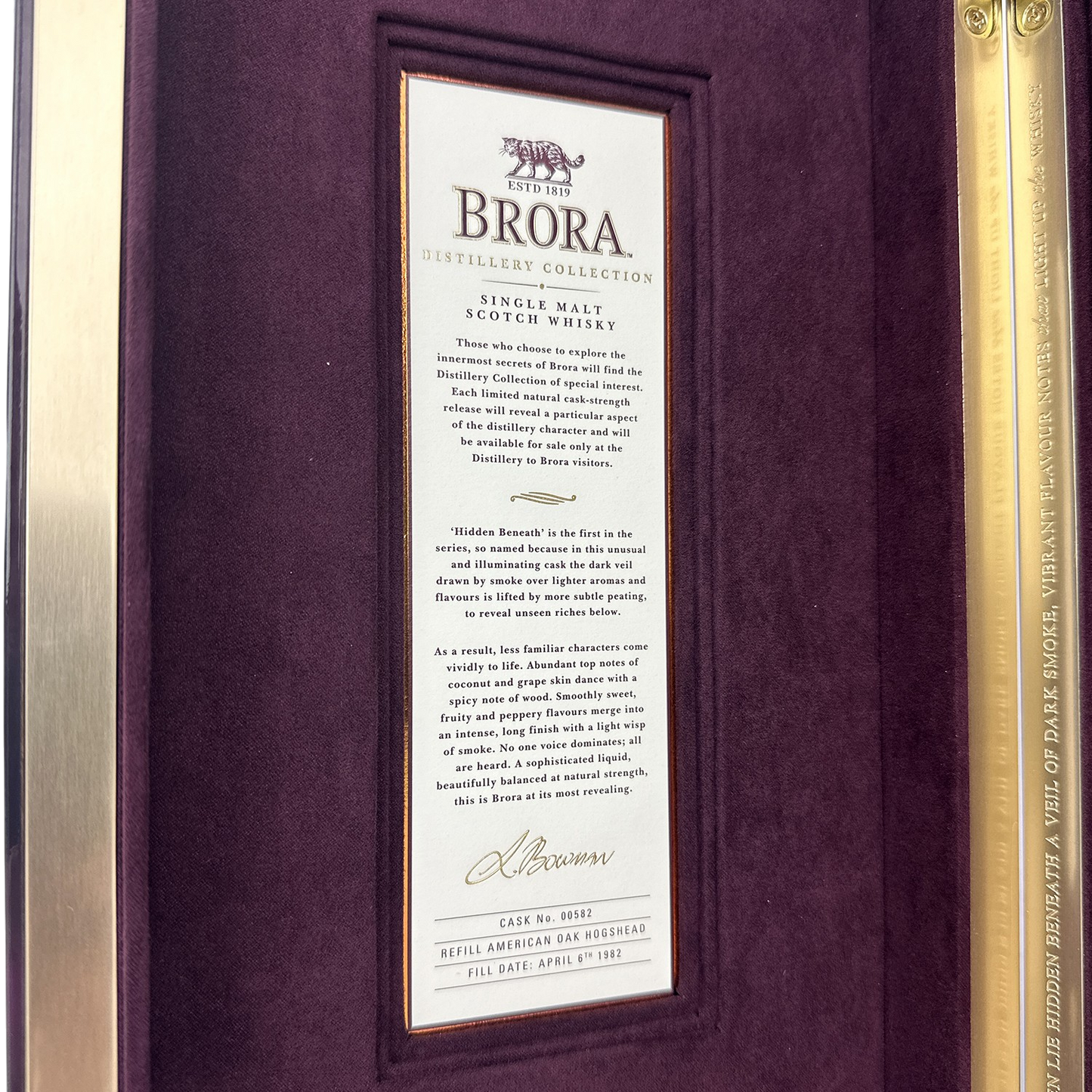 1982 Brora 39 Year Old Single Cask #582 Hidden Beneath Distillery Exclusive