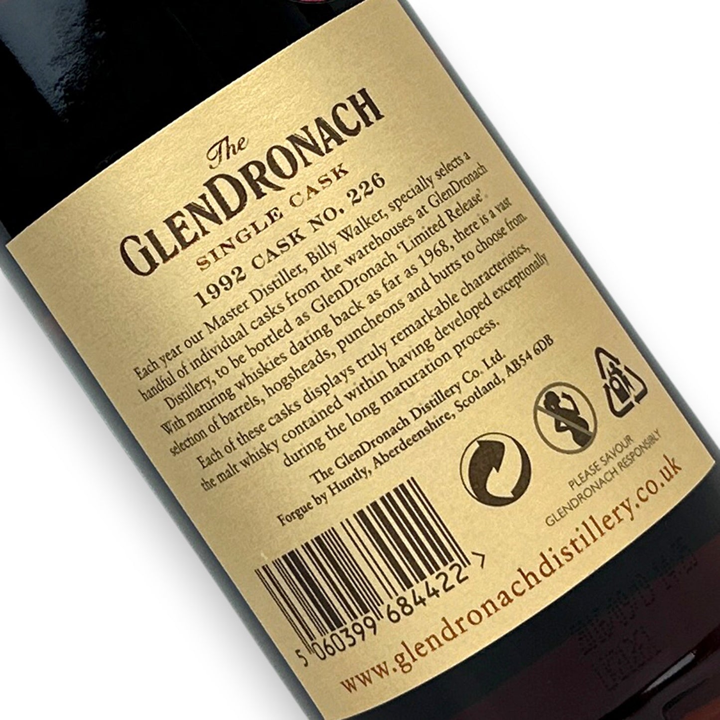 1992 Glendronach 24 Year Old Single Cask #226 Oloroso Sherry Butt