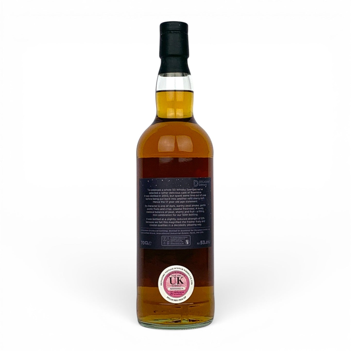 2003 Bowmore 17 Year Old Single Cask Whisky Sponge