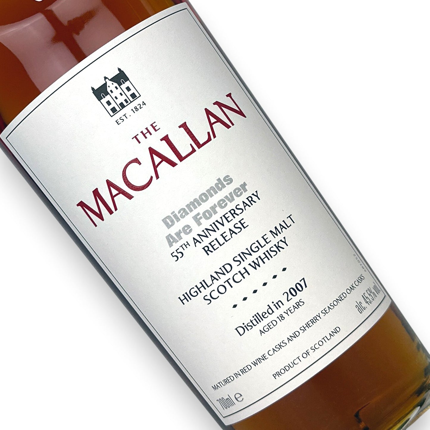 2007 Macallan 18 Year Old Diamonds Are Forever 55th Anniversary
