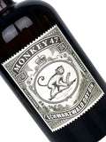 Monkey 47 Schwarzwald Dry Gin bottle with label on a white background