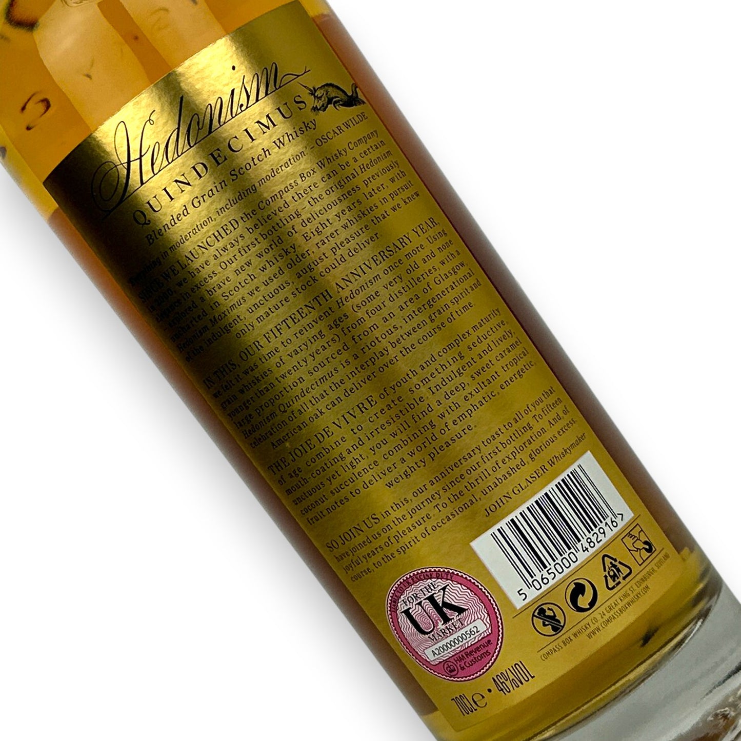 Compass Box Hedonism Quindecimus 15th Anniversary