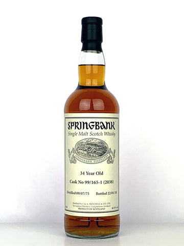 1975 Springbank 34 Year Old Private Single Cask