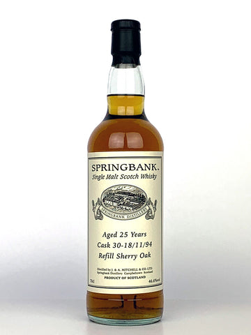 1994 Springbank 25 Year Old Private Single Cask #30